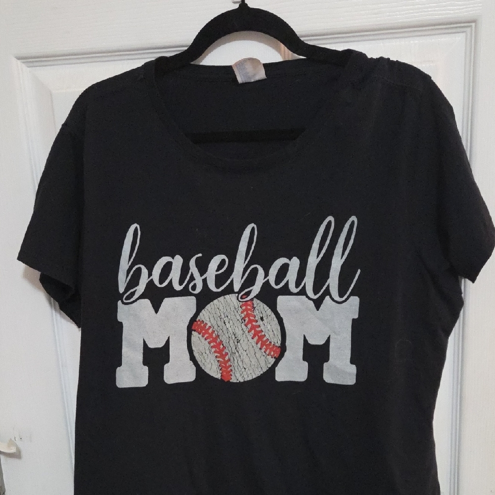 Baseball Mom T-Shirt - Black